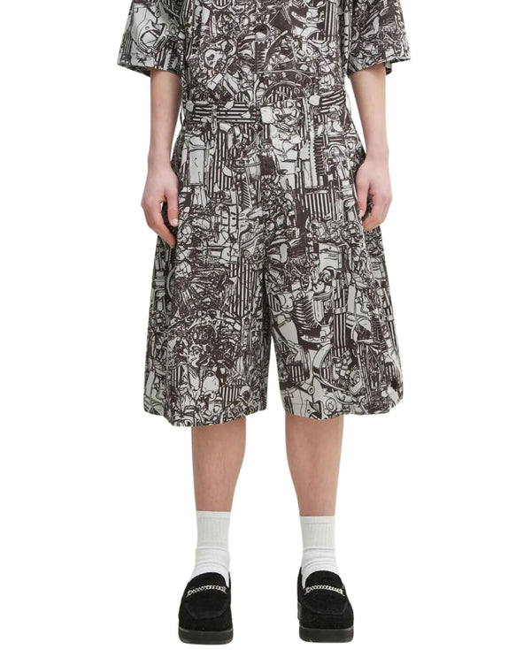 AOP MECH PAJAMA SHORTS
