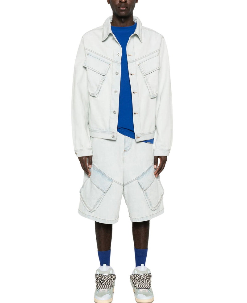 BLEACH DENIM CARGO JACKET