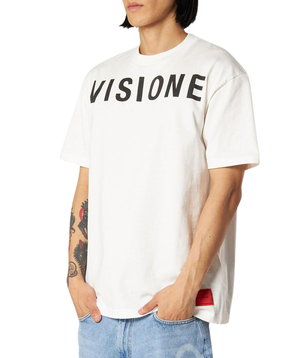 OFF WHITE T-SHIRT WITH MERMAID VISION PRINT
