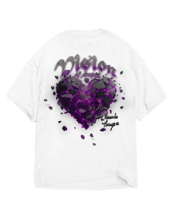 OFF WHITE T-SHIRT WITH EXPLOSION LOVE PRINT
