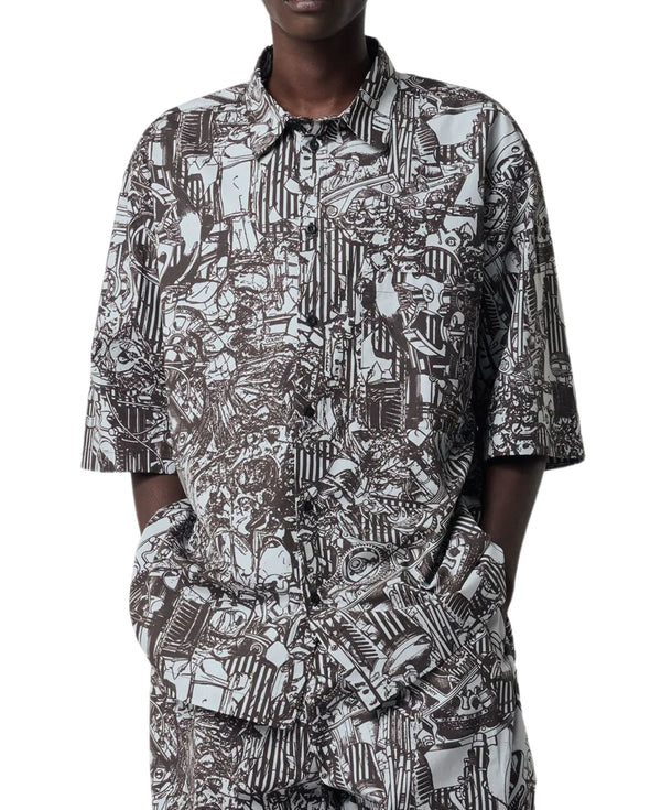 AOP MECH BOWLING SHIRT