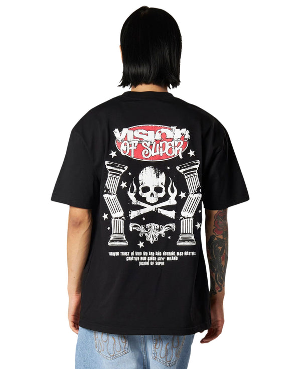 BLACK T-SHIRT WITH BREAKING VISION PRINT