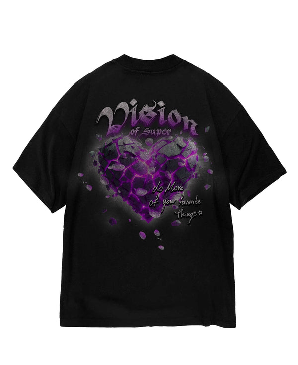 BLACK T-SHIRT WITH EXPLOSION LOVE PRINT