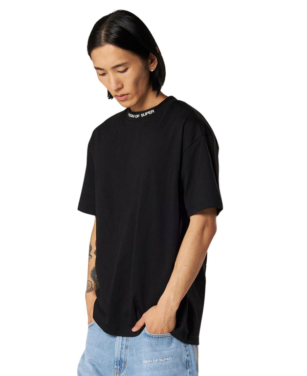 BLACK T-SHIRT WITH BREAKING VISION PRINT